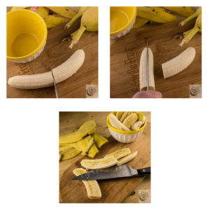Prepping of bananas for the Flying Jacobs.