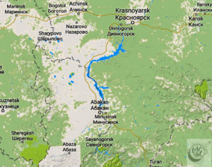 A Goolge map of the area of Siberian Russia that I traveled to. A Google map of the area of Siberian Russia that I traveled to.