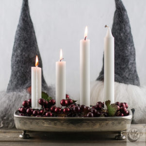 Burning of Advent candles.