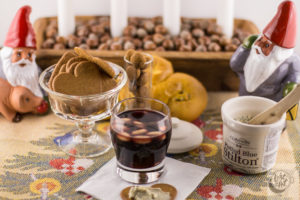 Glögg, ginger snaps and saffron buns. Glögg, ginger snaps and saffron buns.