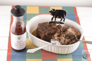 Bill's Kansas City Pulled Pork, plated and ready to stack on a bun. Bill's Kansas City Pulled Pork, plated and ready to stack on a bun.