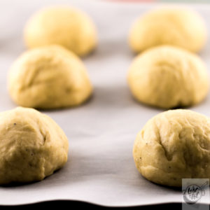 Semlor buns, rolled and risen for the second time. Semlor buns, rolled and risen for the second time.