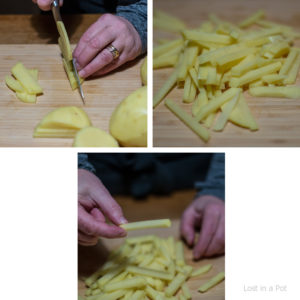 Potato prep for Jansson's frestelse. Potato prep for Jansson's frestelse.