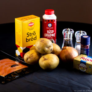 Ingredients for Jansson's frestelse. Ingredients for Jansson's frestelse.
