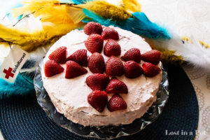 Elisabet’s Red Cross Coffee Cake and a Red Cross feather tree. Elisabet’s Red Cross Coffee Cake and a Red Cross feather tree.