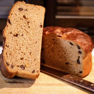 Swedish Christmas Wort Bread cut in half. Swedish Christmas Wort Bread cut in half.