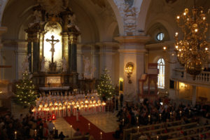Ola Ericson/imagebank.sweden.se St. Lucia service at Gustav Vasa Church, Stockholm.