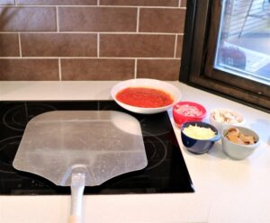 Making the Swedish capricciosa pizza, step 1. Making the Swedish capricciosa pizza, step 1.